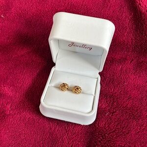 Gold knot studs